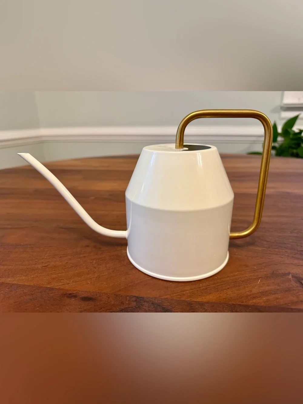 IKEA VATTENKRASSE Plants Watering Can Ivory & Gold Steel 68 oz Modern Home